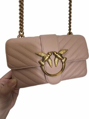 Pink Pinko Chevron Love Bag